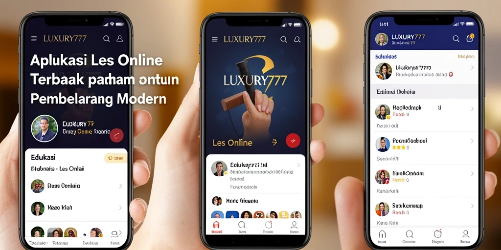 Antarmuka LUXURY777 yang mudah digunakan untuk pembelajaran Les Online.