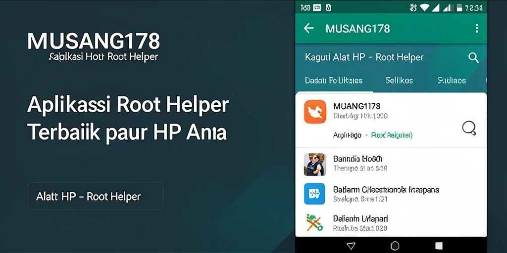 Antarmuka aplikasi MUSANG178 yang memudahkan proses rooting perangkat.